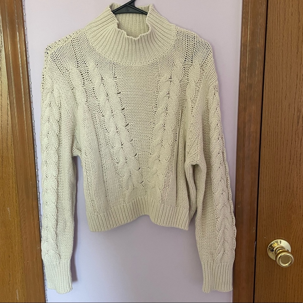 Tan Aeropostale Mock Neck Sweater